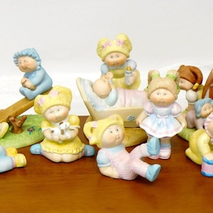 Cabbage Patch Kids Figurines 1984 Xavier Roberts Porcelain Collectibles Vintage Dolls Nursery Decor Your Choice