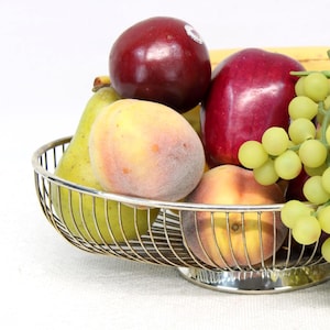 Vintage Metal Oval Wire  Basket Silver Plate Hollowware Decorative Basket by Eales of Sheffield