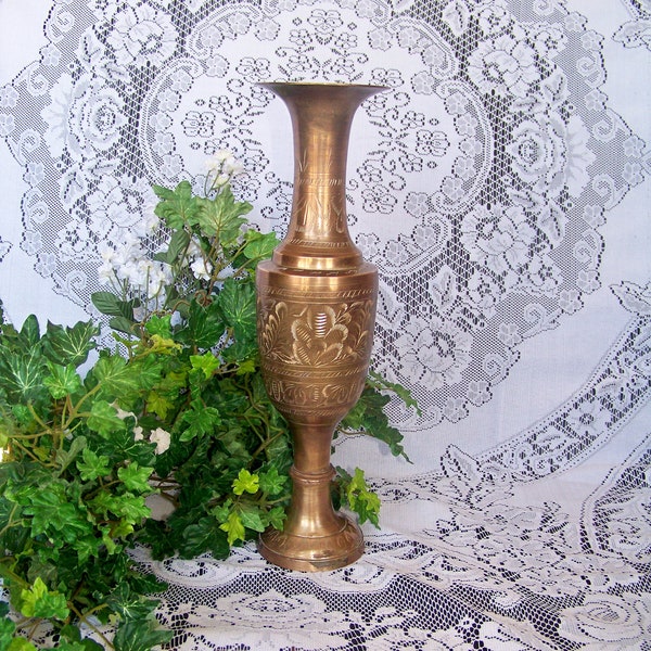 Brass Urn Vase Made in India Etsy