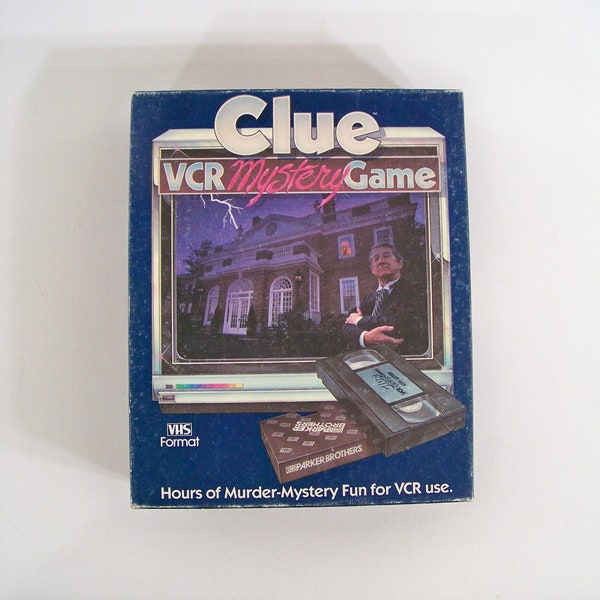 Vintage Clue Mystery Game, VCR Format, Parker Brothers 1985, Complete and Ready to Play