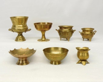 Vintage Brass YOUR CHOICE Brass Vase Vessel Variety of Shapes and Sizes