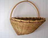 Vintage Wicker Wall Basket Hanging Door Basket Door Hanger