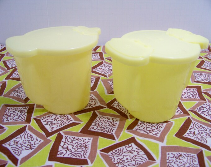 Vintage Yellow Tupperware Cream and Sugar Set Etsy