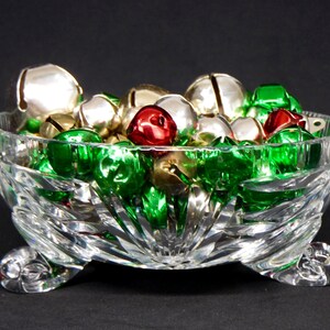 Crystal Footed Bowl Cut Glass Candy Dish Footed Bowl