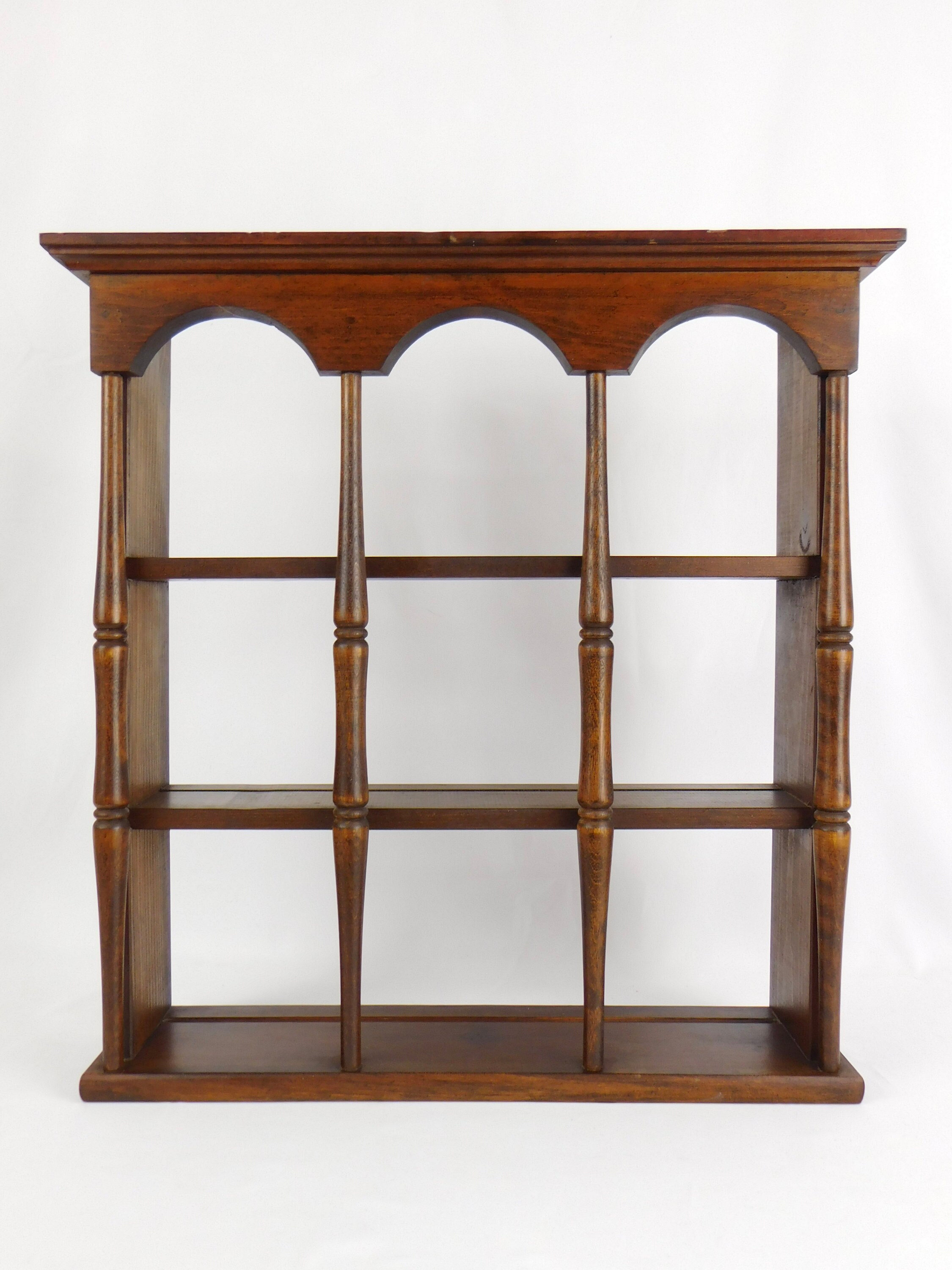 Vintage Plate Rail Shelf 3 Tier Wall Shelf Collector Etsy