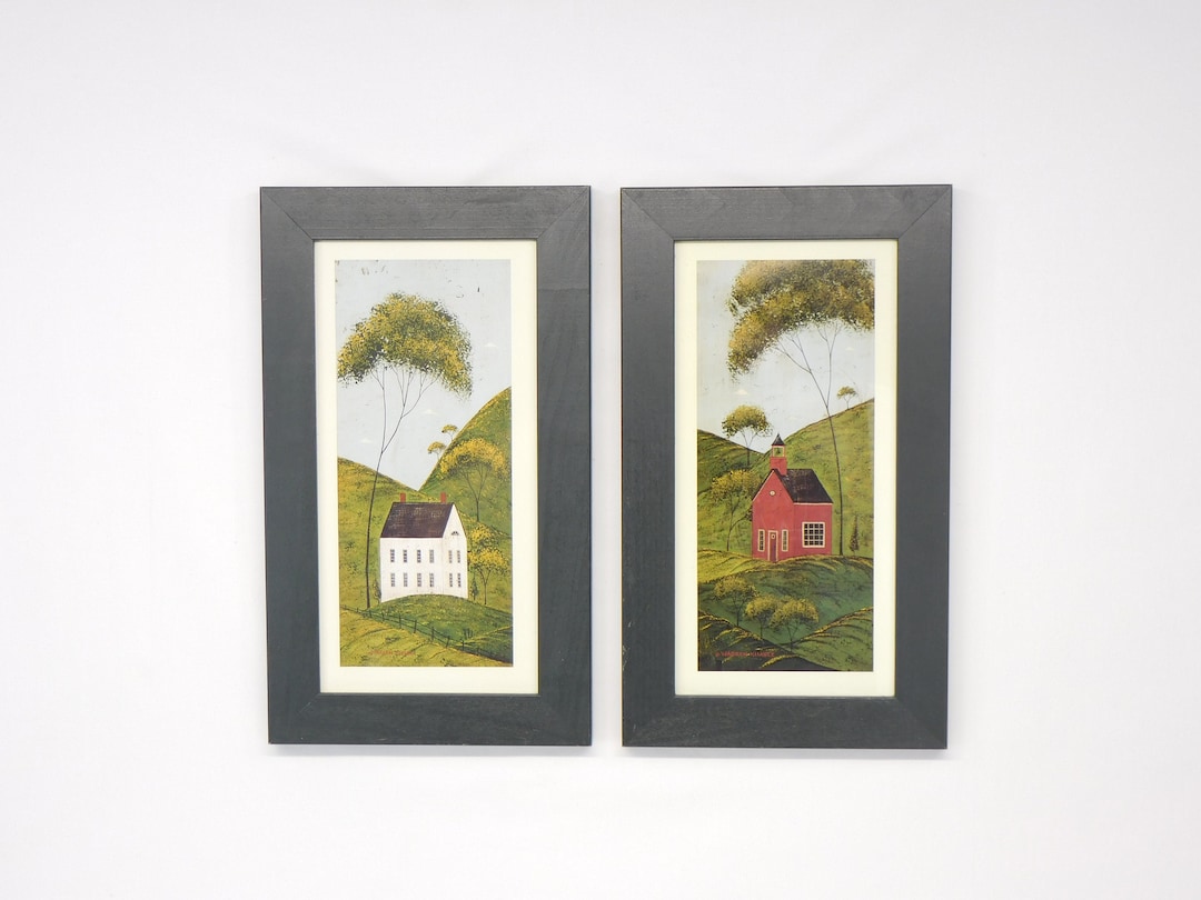 Warren Kimble Framed Prints Folk Art Prints Americana Decor Set of 2 Etsy