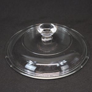 Vintage PYREX Lid Replacement, Pyrex 6 1/2&quot; Round Pot Lid, Clear Glass, Pyrex V 1 C