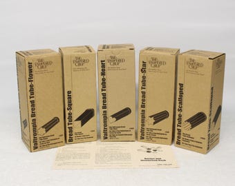 Pampered Chef Bread Tube Choice of Styles Scalloped, Heart, Star Flower, Bread Pan, NIB, Includes Recipe Pamphlet, Choose One