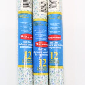 Shelf and Drawer Liner Blue Flowers Vintage Villa Flora 3 rolls New Unopened 10 foot by 12&quot; times 3
