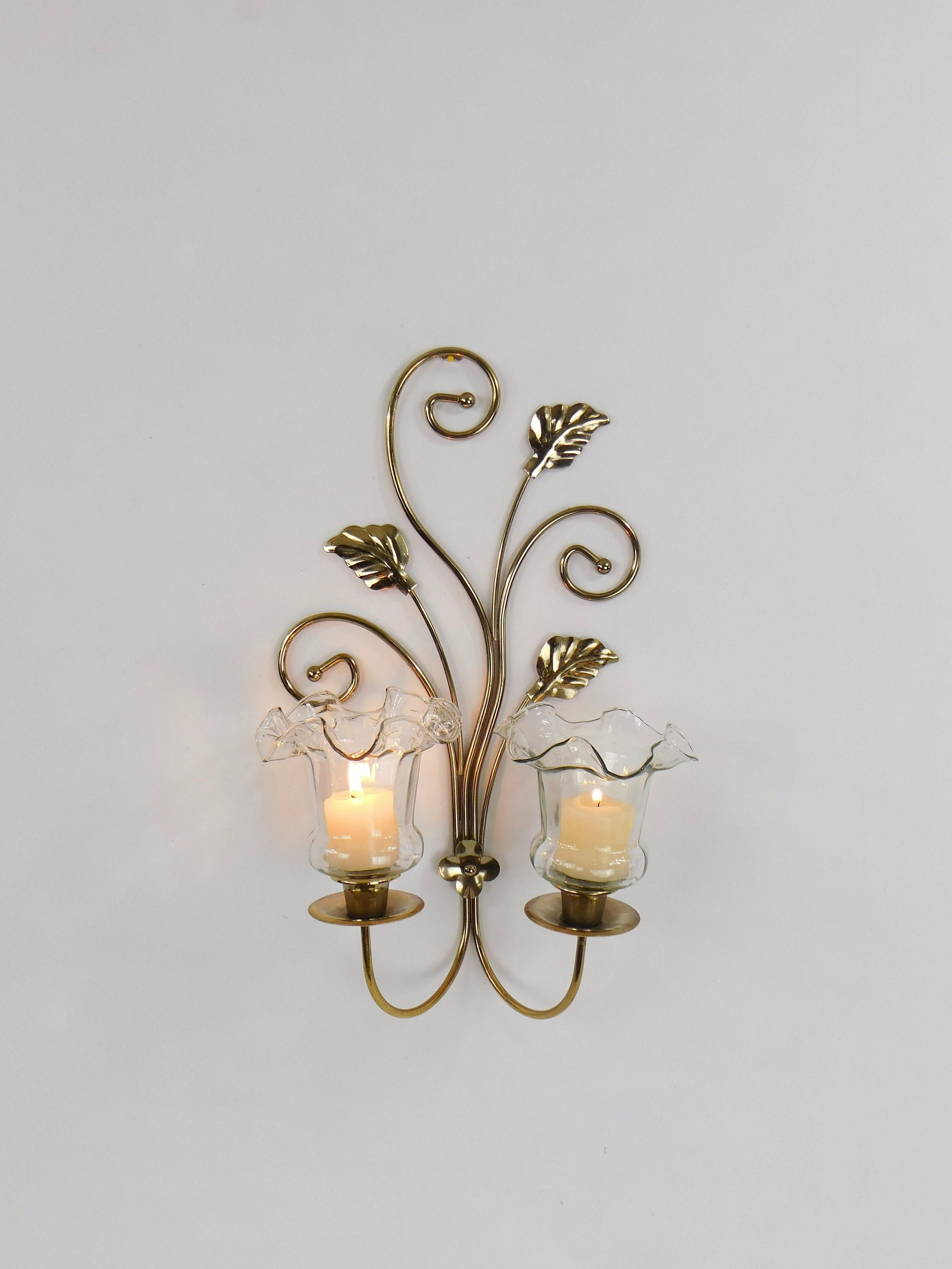 Antique gold wall candle cheap sconces