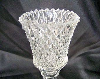 Clear Votive Cup Candle Holder Diamond Cut Retired Home Interiors