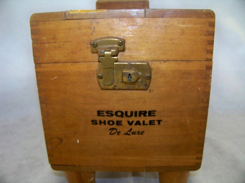 Esquire Shoe Valet DeLuxe Shoe Shine Box Full of Supplies Etsy