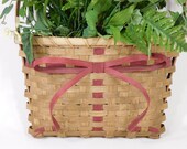 Vintage Wicker Wall Basket, Hanging Door Basket, Door Hanger, Flower Basket, Entry Door Basket, Basket with Handle, Wicker Basket