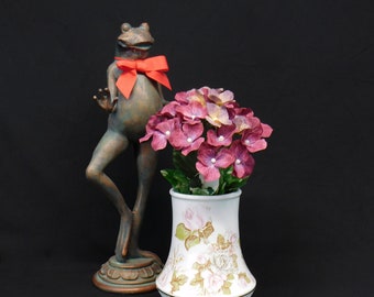Vintage JCC Castelli Vase Rose Vase Signed by Artist Made in Italy