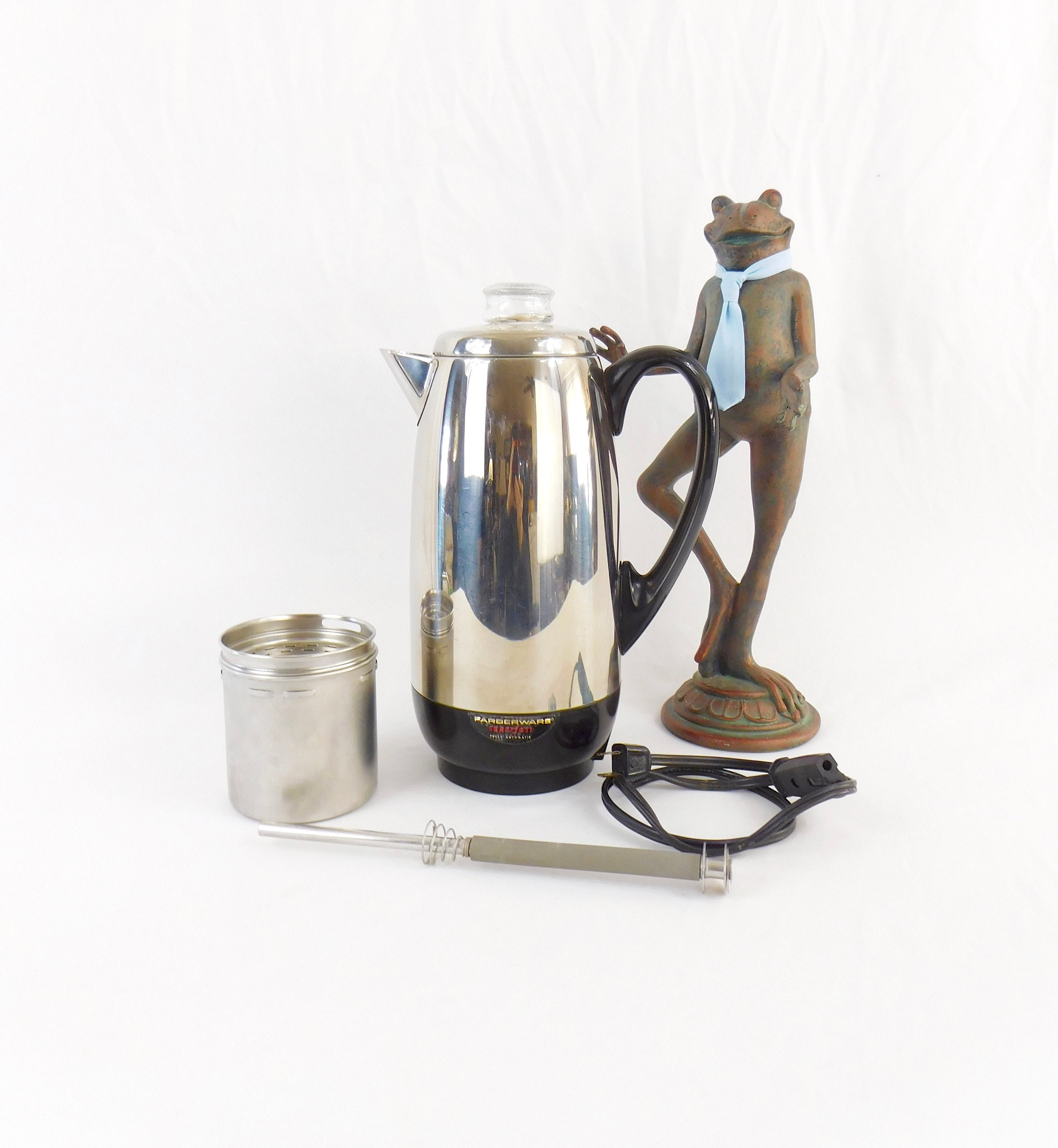 Farberware Chrome Percolator Coffee Pot Set, Faberware Chrome