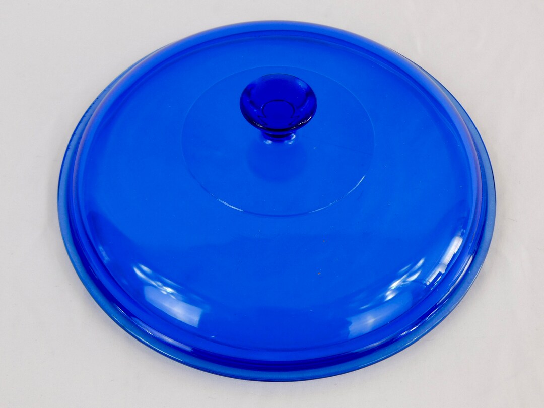 Glass Lid Vintage Pyrex Lid, Replacement Lid, 04 Pyrex 624C, Blue Glass
