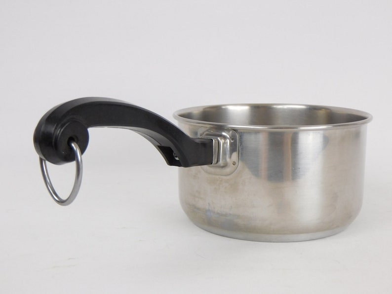 Vintage Farberware, 1 Quart Saucepan, Stainless Steel, Aluminum Clad, Cooking Pot, Yonkers NY image 3