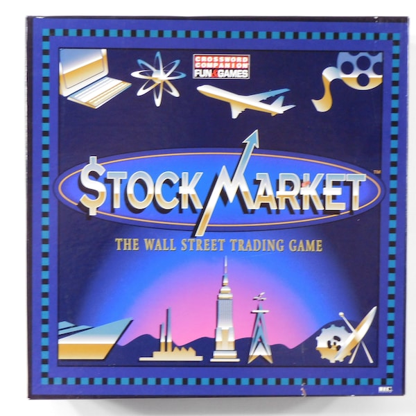 Stock Market Board Game, The Wall Street Trading Game, 1997 Herbko, Stock Market Game, Trading Game, Complete and Ready to Play