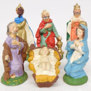 Vintage Fontanini Italy Plaster Nativity Figurines Aged Old World Christmas Decor YOUR CHOICE