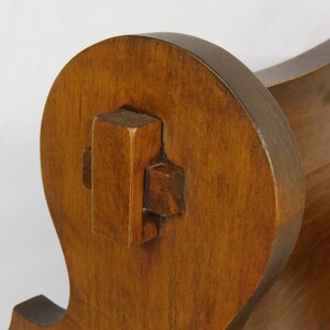 Wood Magazine Rack From Leick Furniture, Mahogany Finish, Spindle ...
