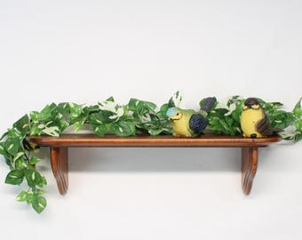 Vintage Wood Shelf Wooden Shelf Plate Shelf Knick Knack Shelf, Farmhouse Kitchen Shelf Bedford Shelf from Home Interiors HOMCO