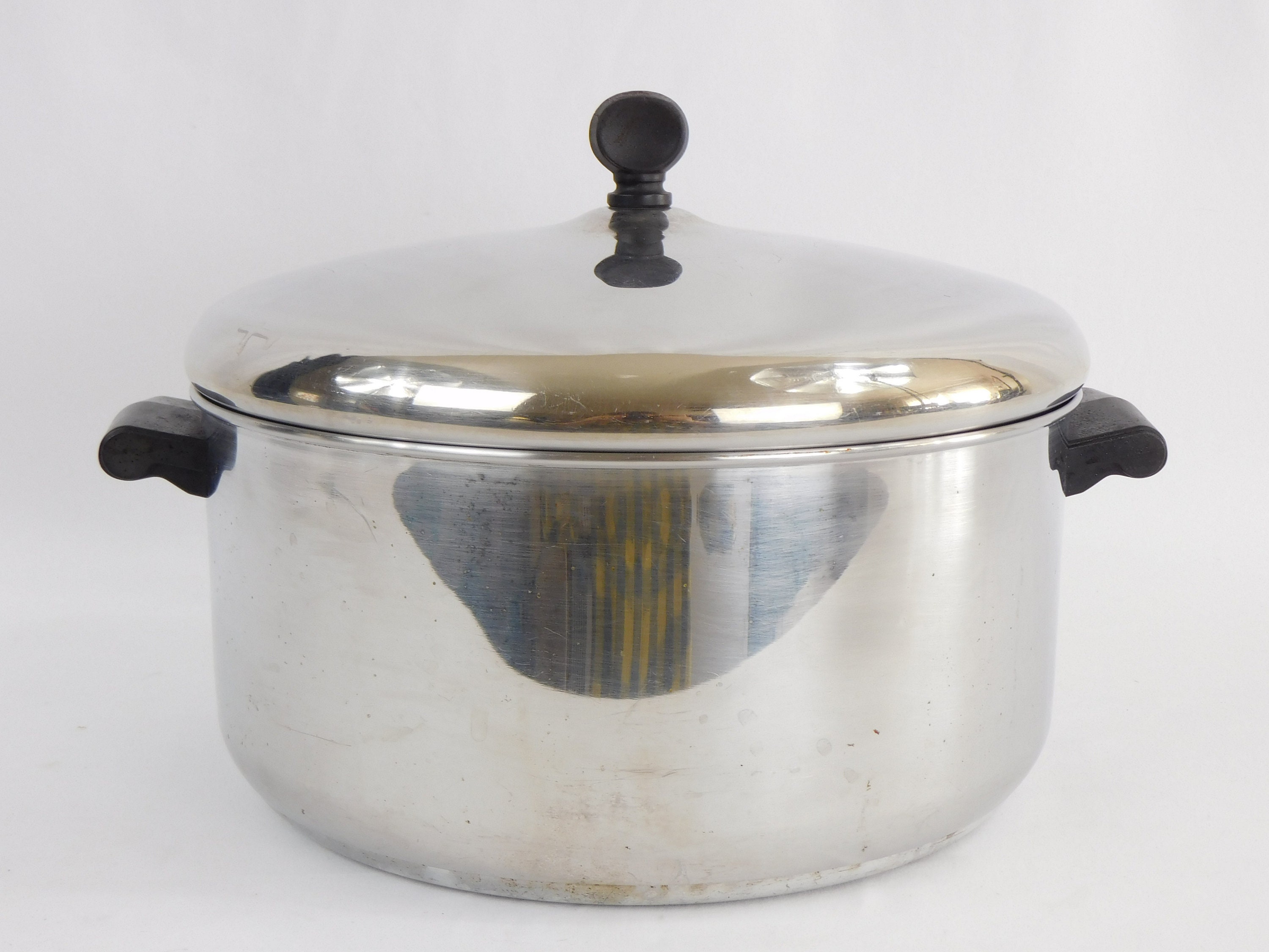 Vintage Farberware Aluminum Clad Stainless Steel 8 Quart Stock Pot