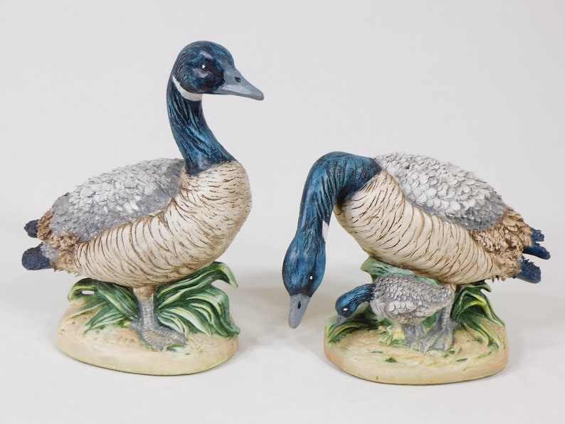 Vintage Figurine Zavori Mold Ceramic Geese Figurines Hand Etsy