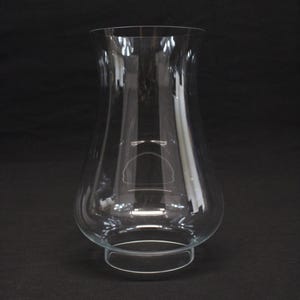 Clear Glass Shade Large Chimney Globe Hurricane Lamp Shade 7 3/4&quot; tall with a 5&quot; bulge and 3 1/8&quot; fitter base