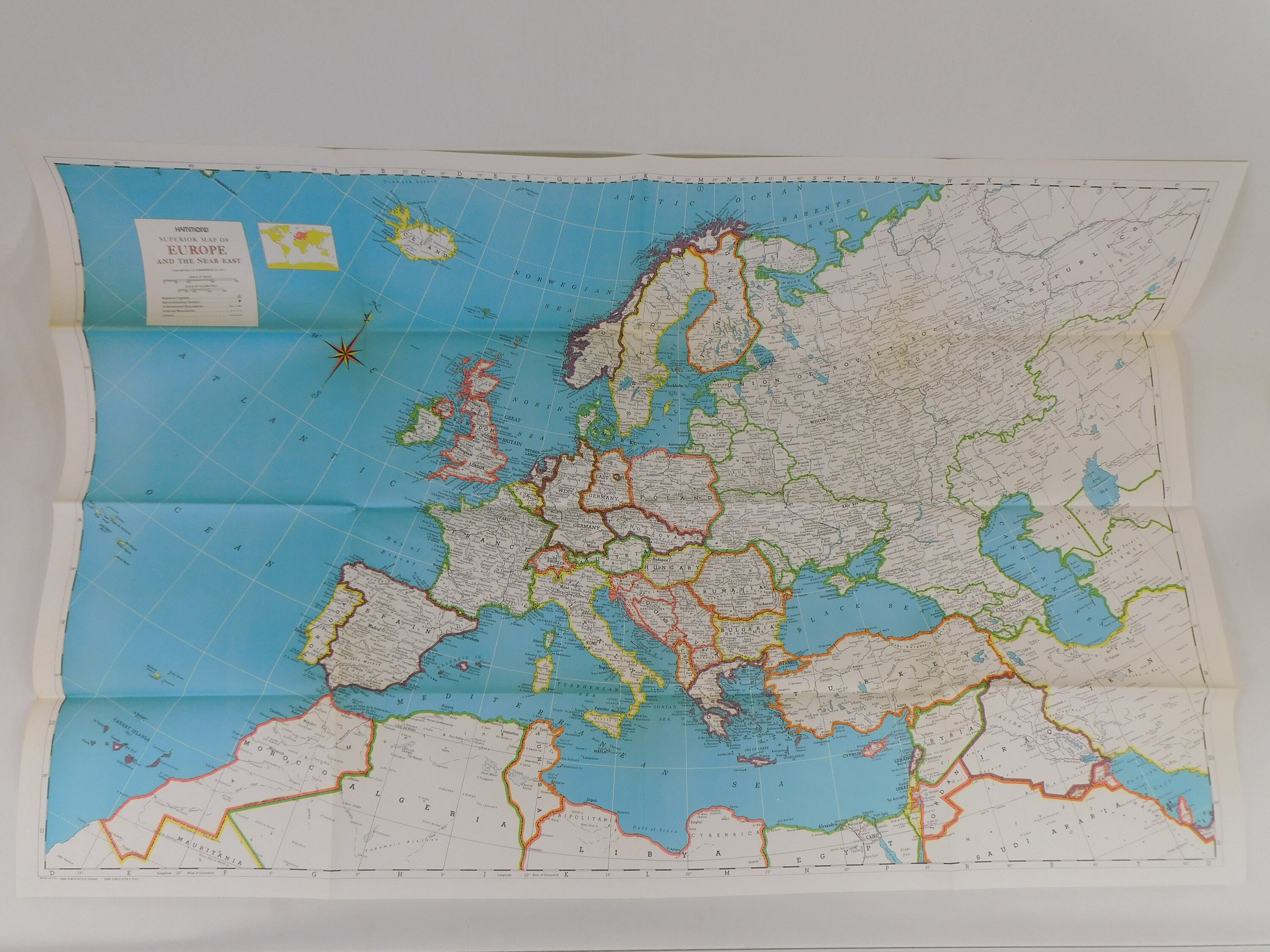 Hammond Maps of the World Eight Full Size 25 X 38 Etsy