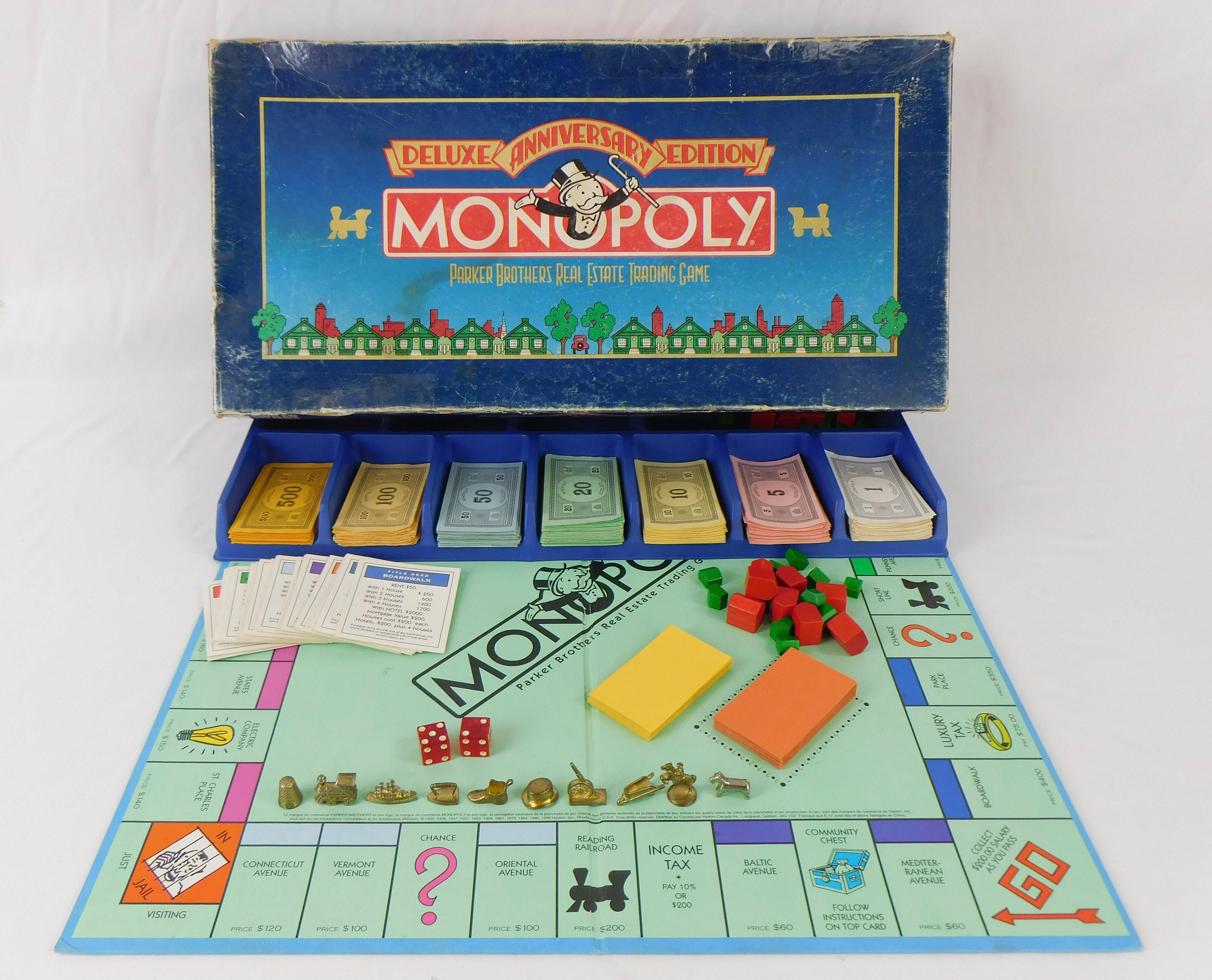 Monopoly Deluxe Anniversary Edition, 1985, jetons Monopoly dorés comprenant  une pièce de train spéciale anniversaire, complète et prête à jouer -   Canada