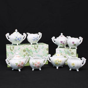 Vintage Hand Painted Fine China Cream and Sugar Set Hand Painted Signed by Artist Your Choice