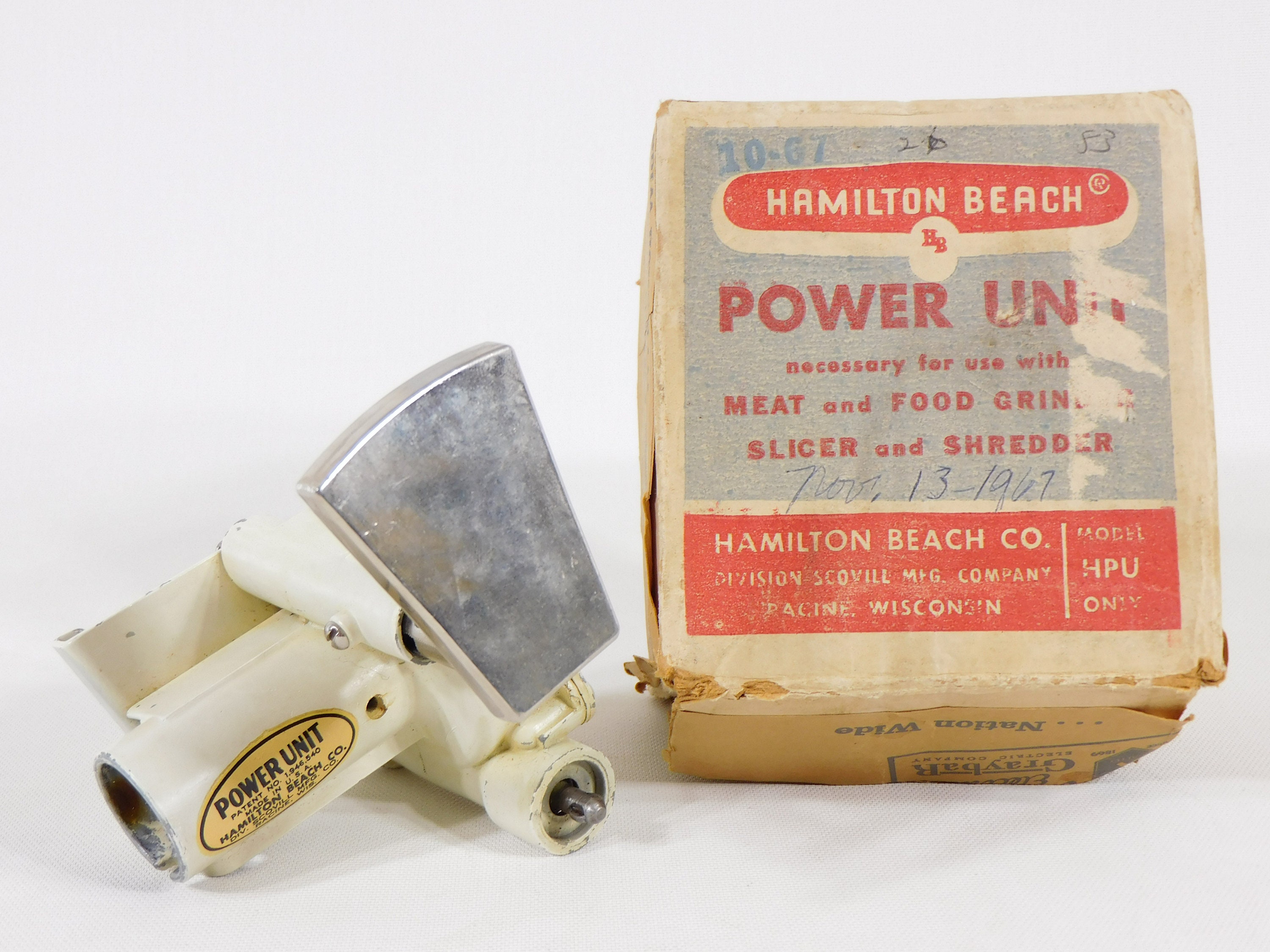 Vintage MCM Hamilton Beach No.1MG Electric Meat Grinder ⚠️missing Parts⚠️