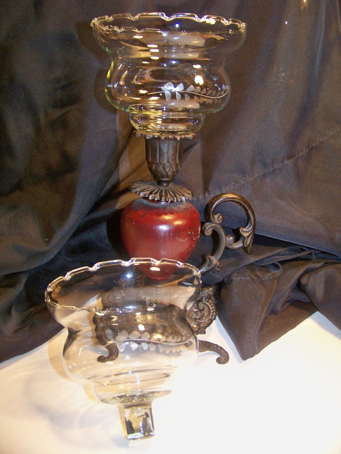 Vintage Votive Cup Candle Holder Home Interieurs geëtst Tarwe Etsy