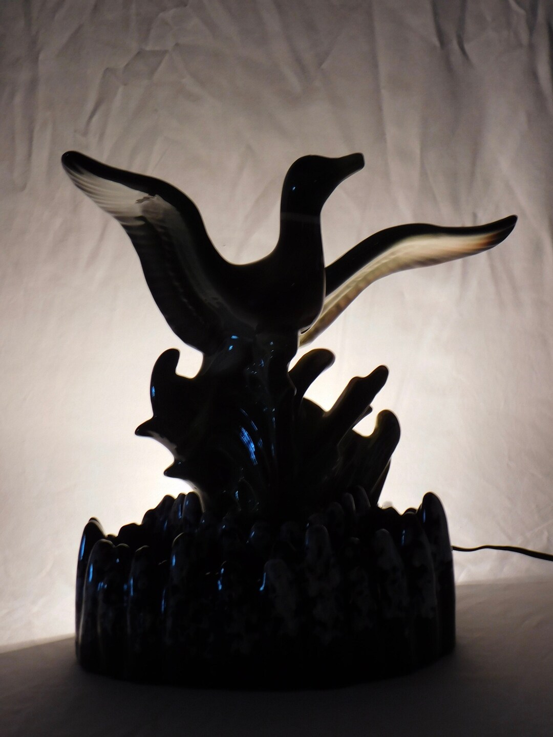 Vintage Mallard Duck TV Lamp, Lighted Planter, MCM Lamp, Hunting Cabin