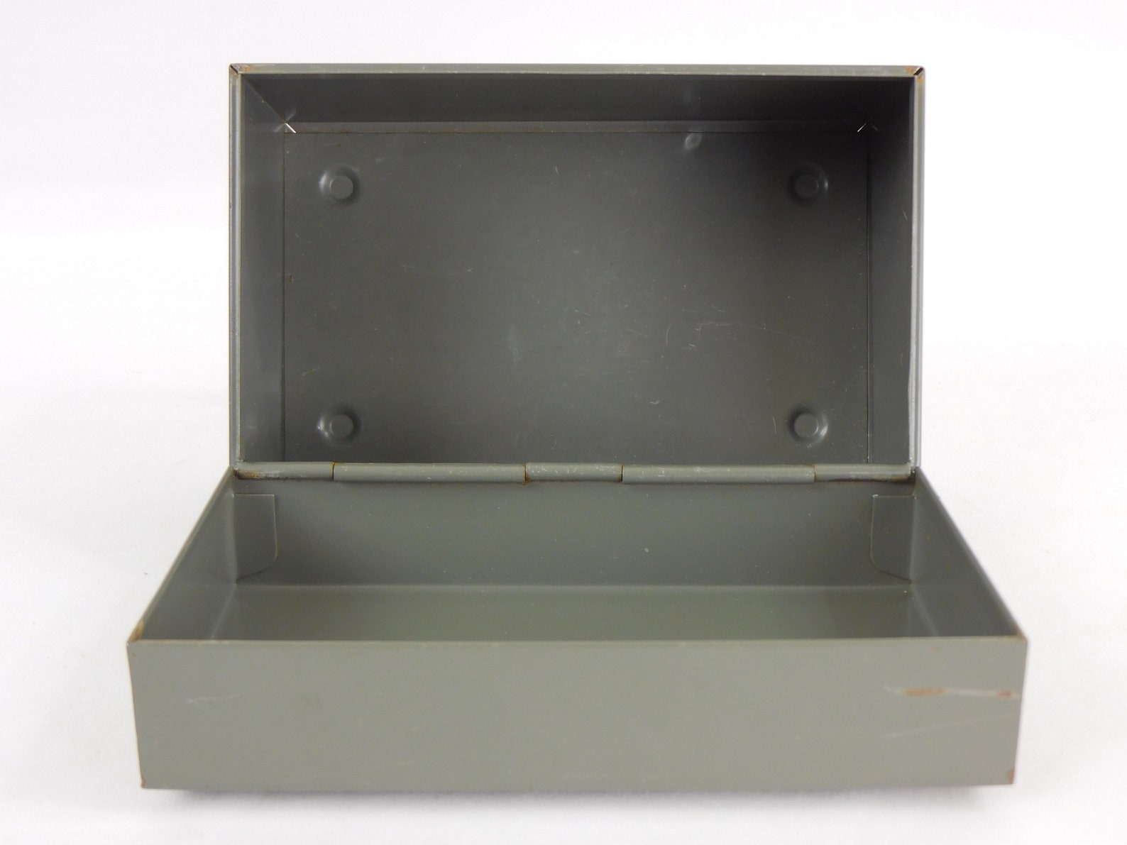 Vintage GWS 533 Metal 3 X 5 Index Card File Box Hinged Lid Etsy