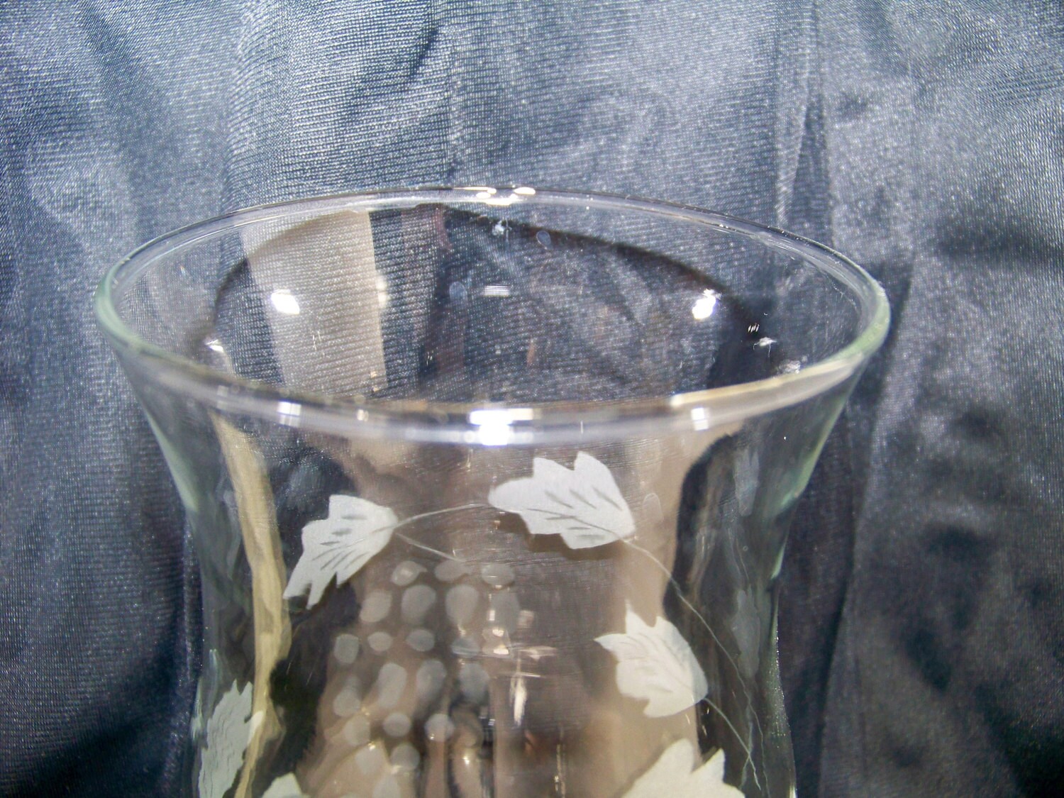 Vintage Votive Cup Candle Holder or Wall Sconce Etched Grape Etsy