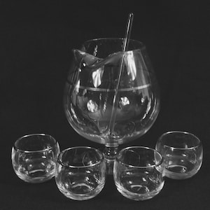 Vintage Brandy Snifter Barware Set Mid Century Bar
