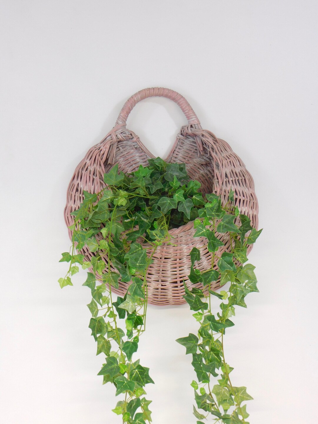 Vintage Wicker Wall Basket Hanging Door Basket Door Hanger Etsy