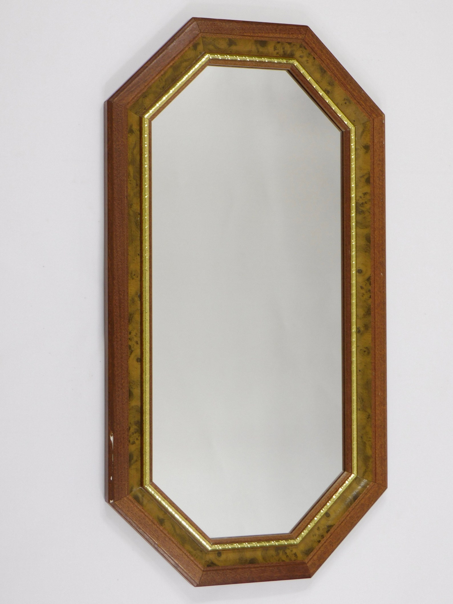 Wood Mirror Decorative Border Gold Trim Wall Mirror Hangs Etsy