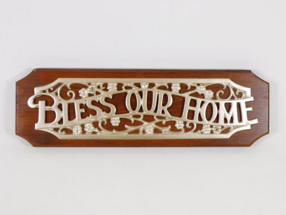 Vintage Bless Our Home Zeichen, Holz Wand Tafeln, Küchen Dekor, Landhaus  Zeichen, Bauernhaus Haus Segen, Vergoldete Messing Schriftzug - Etsy Schweiz