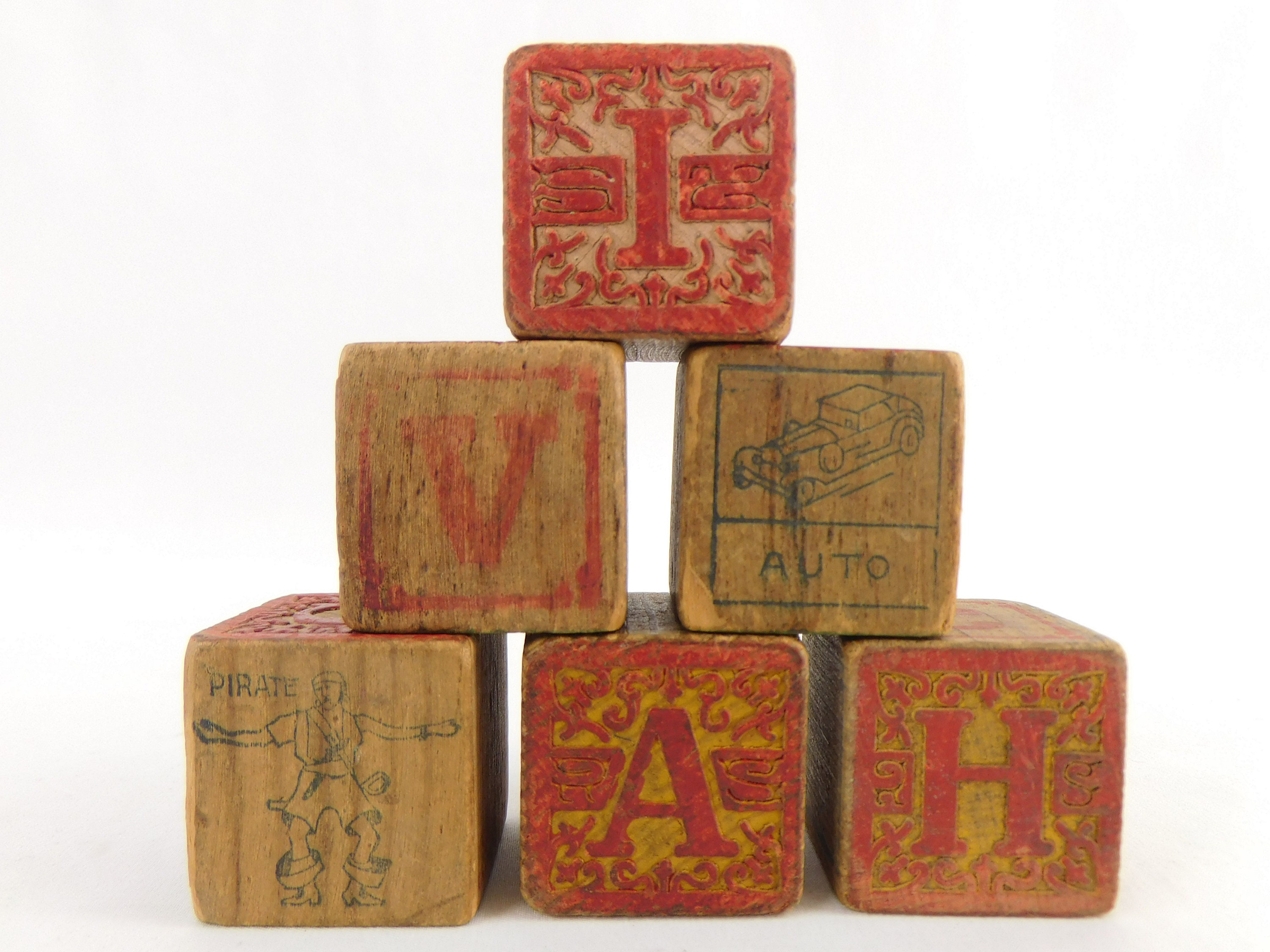 Wood Blocks, Holiday Themed Blocks, Red Blocks, Green Blocks, Blue ...