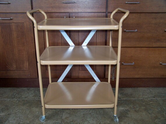 Vintage Costco Rolling Cart All Original Two Plug In Outlets Etsy