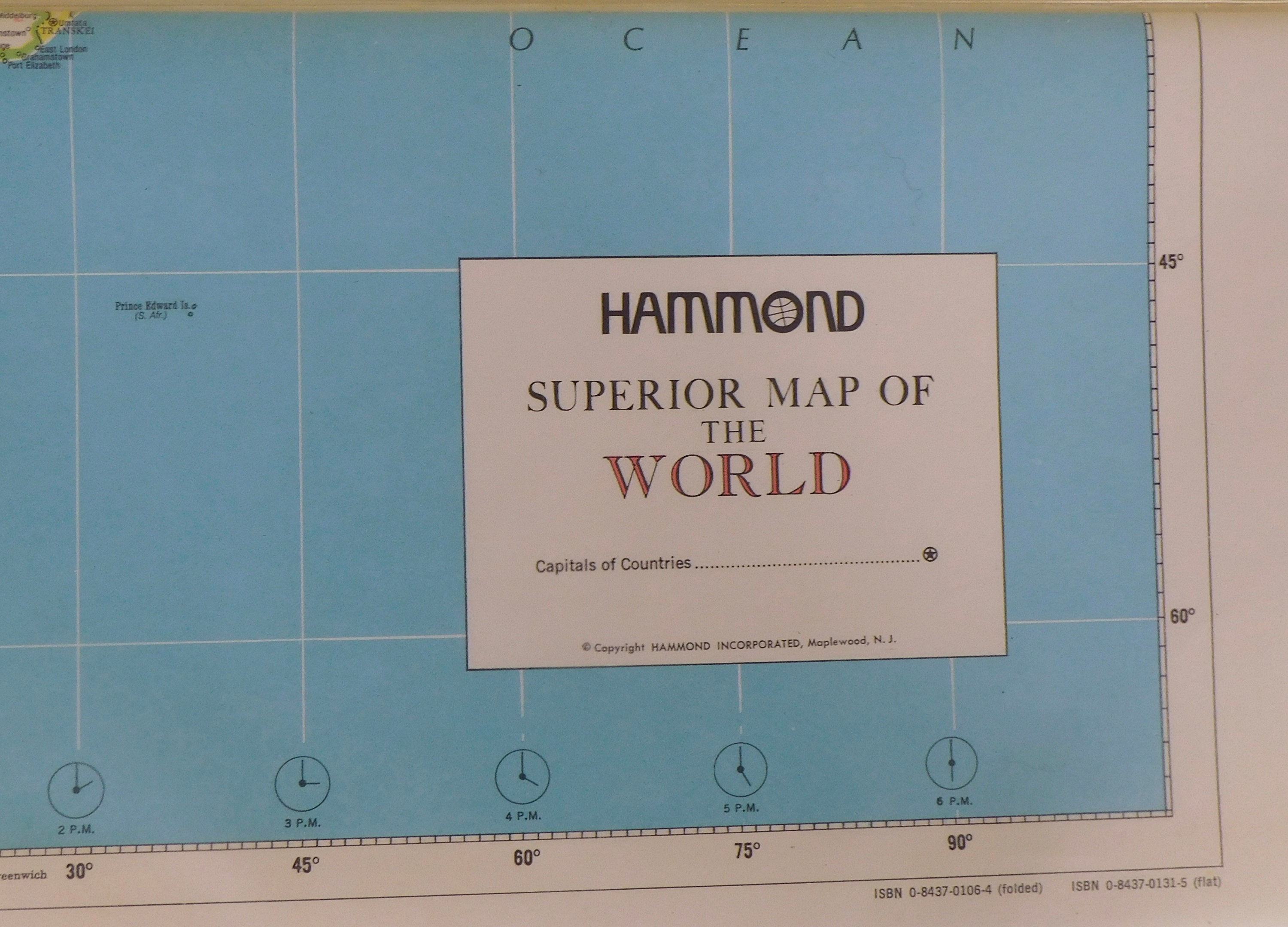 Hammond Maps of the World Eight Full Size 25 X 38 Etsy