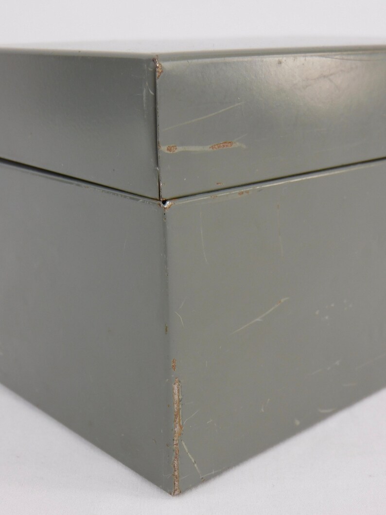 Vintage GWS 533 Metal 3 X 5 Index Card File Box Hinged Lid Etsy