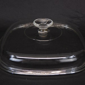 Glass Lid Vintage Pyrex A 12 C Clear Glass Casserole Dish Lid, Square Replacement Lid