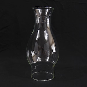 Clear Glass Chimney Globe Hurricane Lamp Shade Glass Chimney Replacement,  8 3/4&quot; tall x 3&quot; fitter base