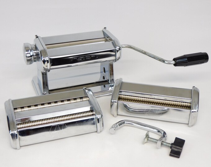 Marcato Atlas 150 Manual Pasta Machine, Make Homemade Pasta, Attaches