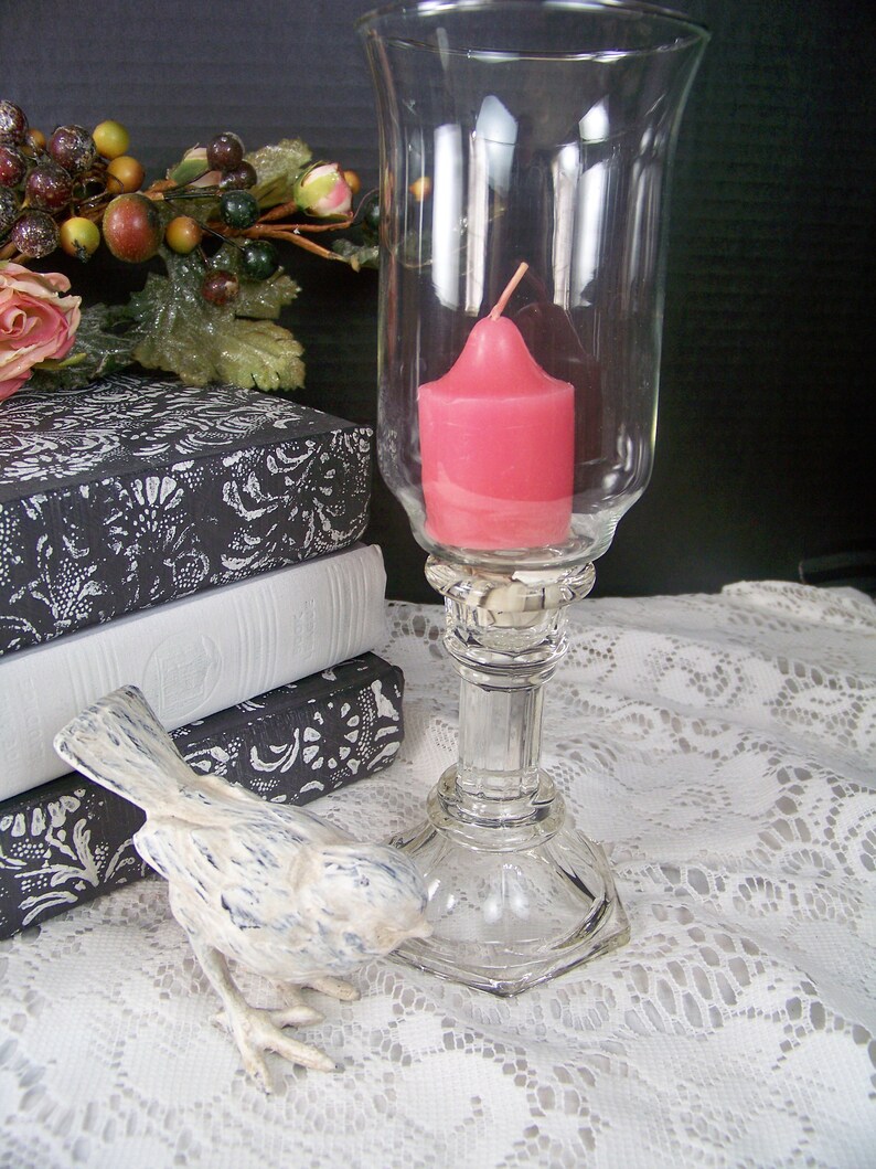 Vintage Clear Votive Cup Candle Holder Clear Glass Cloche Etsy