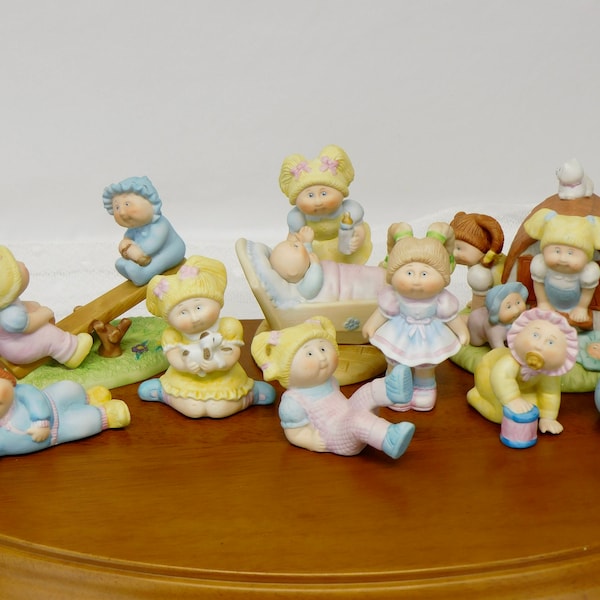 Vintage 1984 Xavier Roberts Cabbage Patch Kids Porcelain Figurines