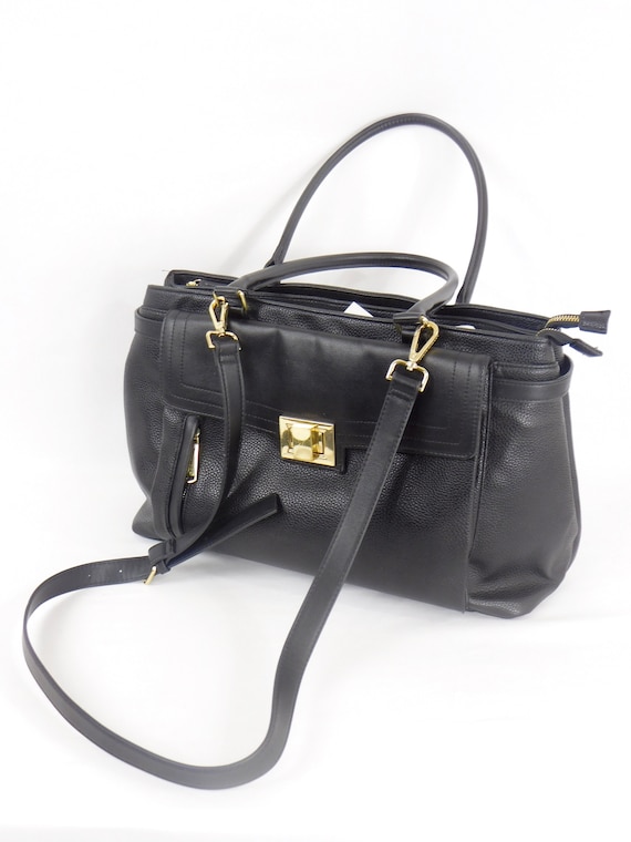 Steve Madden Hand Bag, Black Pebble Surface, Shou… - image 2